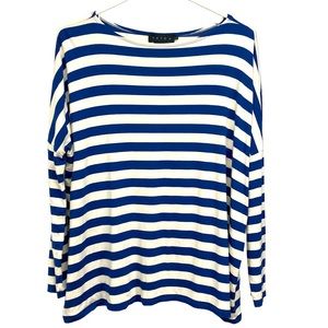 Hatch Maternity Top Navy and White Stripes